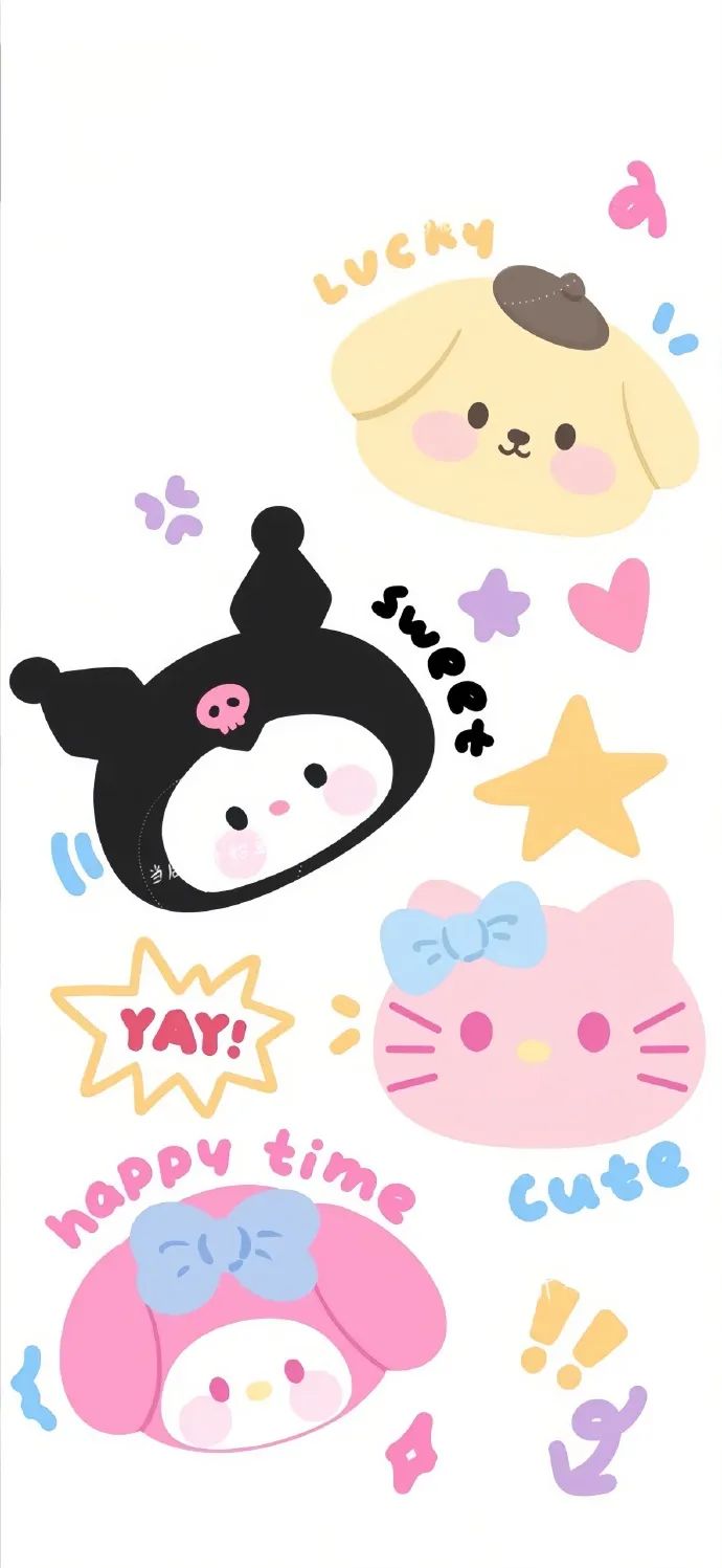 手机壁纸超清ins可爱三丽鸥可保存,壁纸锁屏可爱ins风三丽鸥