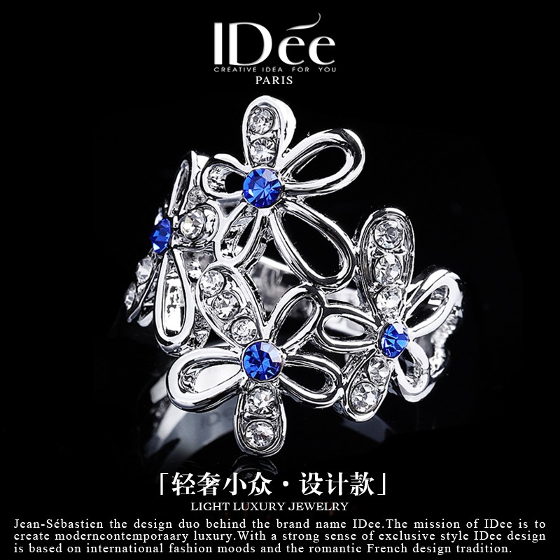 香奈儿法式复古蕾丝花朵戒指,法式复古蕾丝花朵戒指