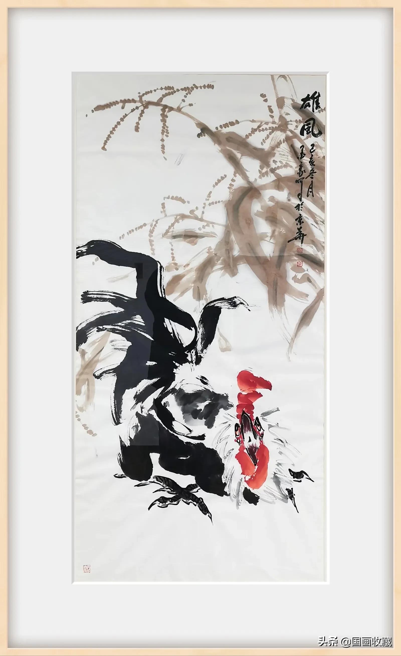 墨豪画鸡高清大图,墨豪画鸡创意作品