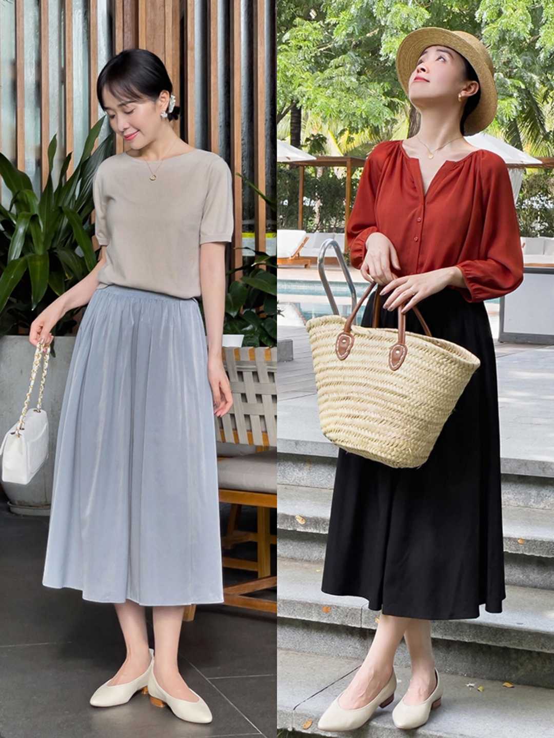 半身裙的四种时髦搭配技巧,毛呢背带半身裙是不是过时了