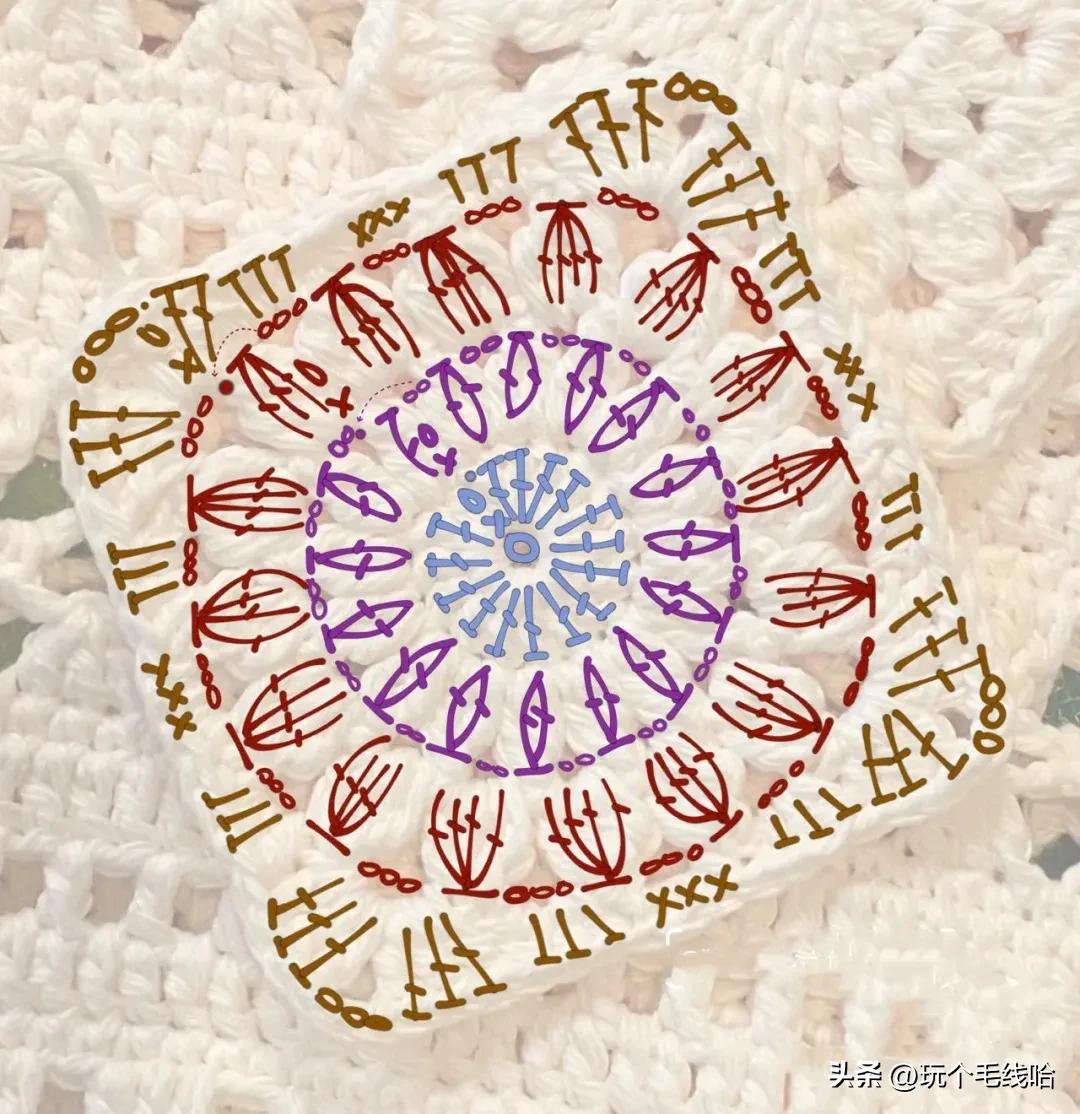 钩花片边的教程,保姆级织花教程