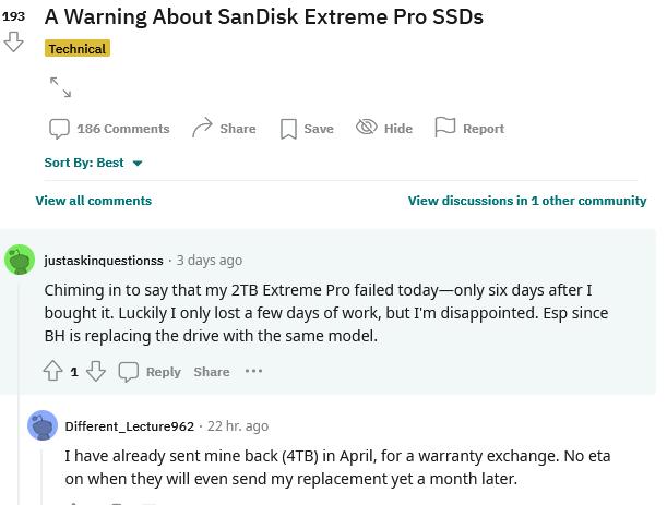 闪迪移动硬盘严重翻车！大量用户吐槽出现各种问题，官方已回应