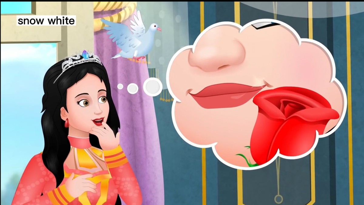 白雪公主中英绘本,格林童话故事绘本白雪公主