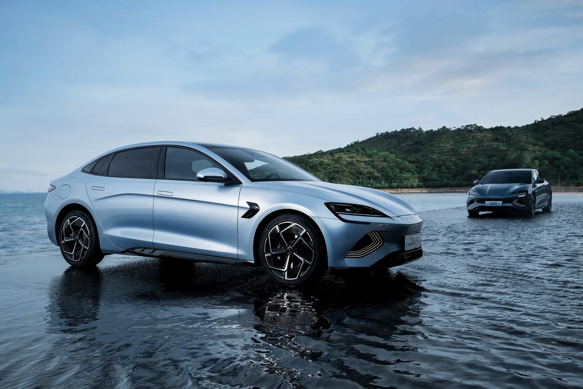 新能源车销量排名比亚迪特斯拉,比亚迪秦plusev和特斯拉model3