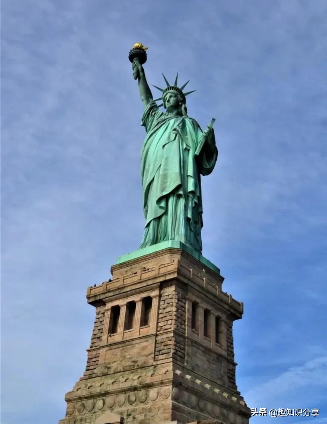 美国纽约自由女神像自由度,登上纽约的自由女神像