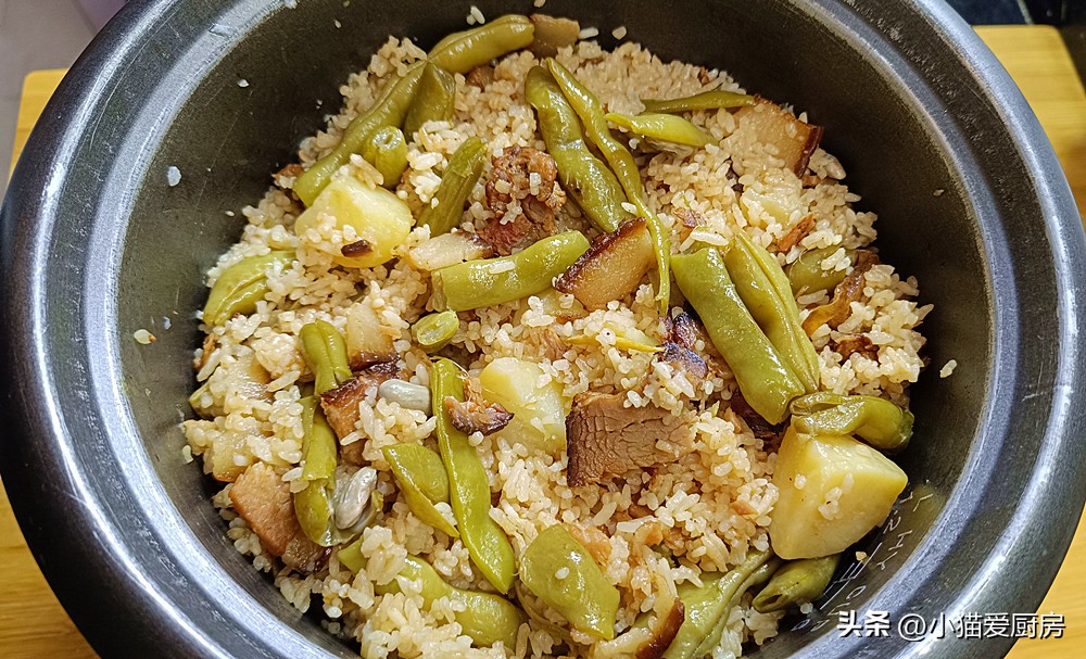 乡下洋芋豆角焖饭,洋芋豆角焖饭下饭菜