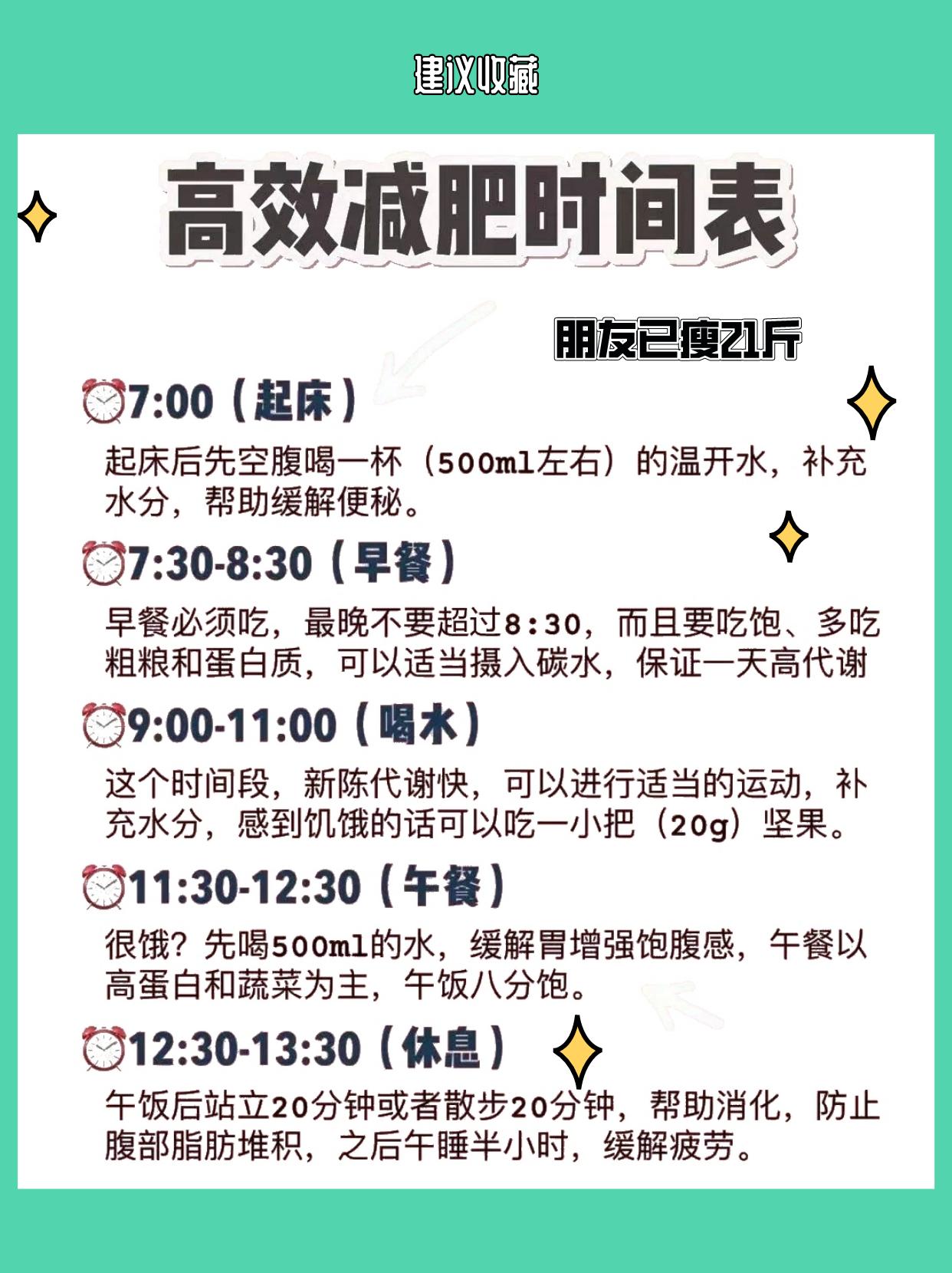 你真的会减肥吗？超全面，高效减肥瘦身计划表！!减肥必备