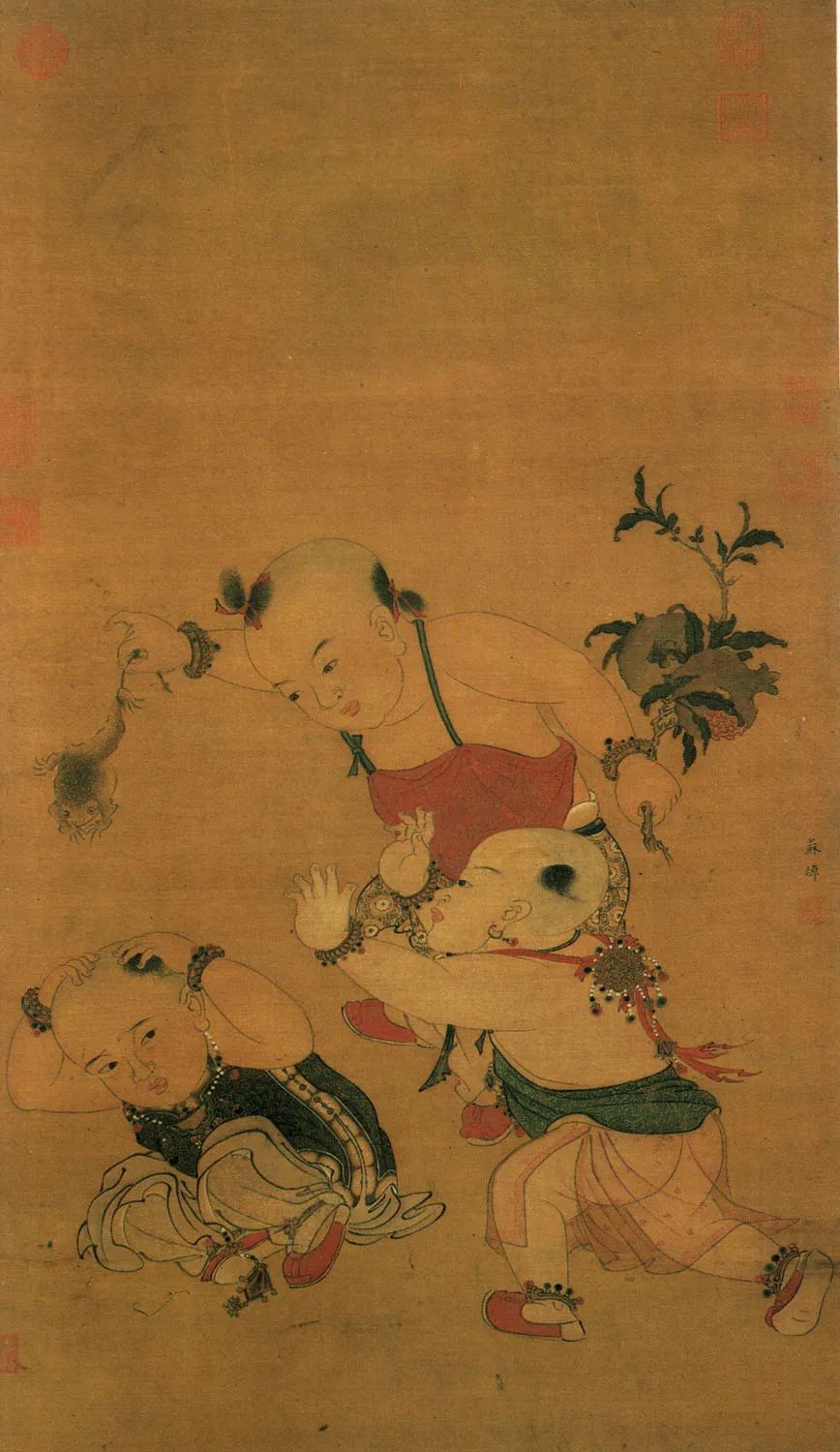 宋朝苏汉臣婴儿图,历史上的婴戏图