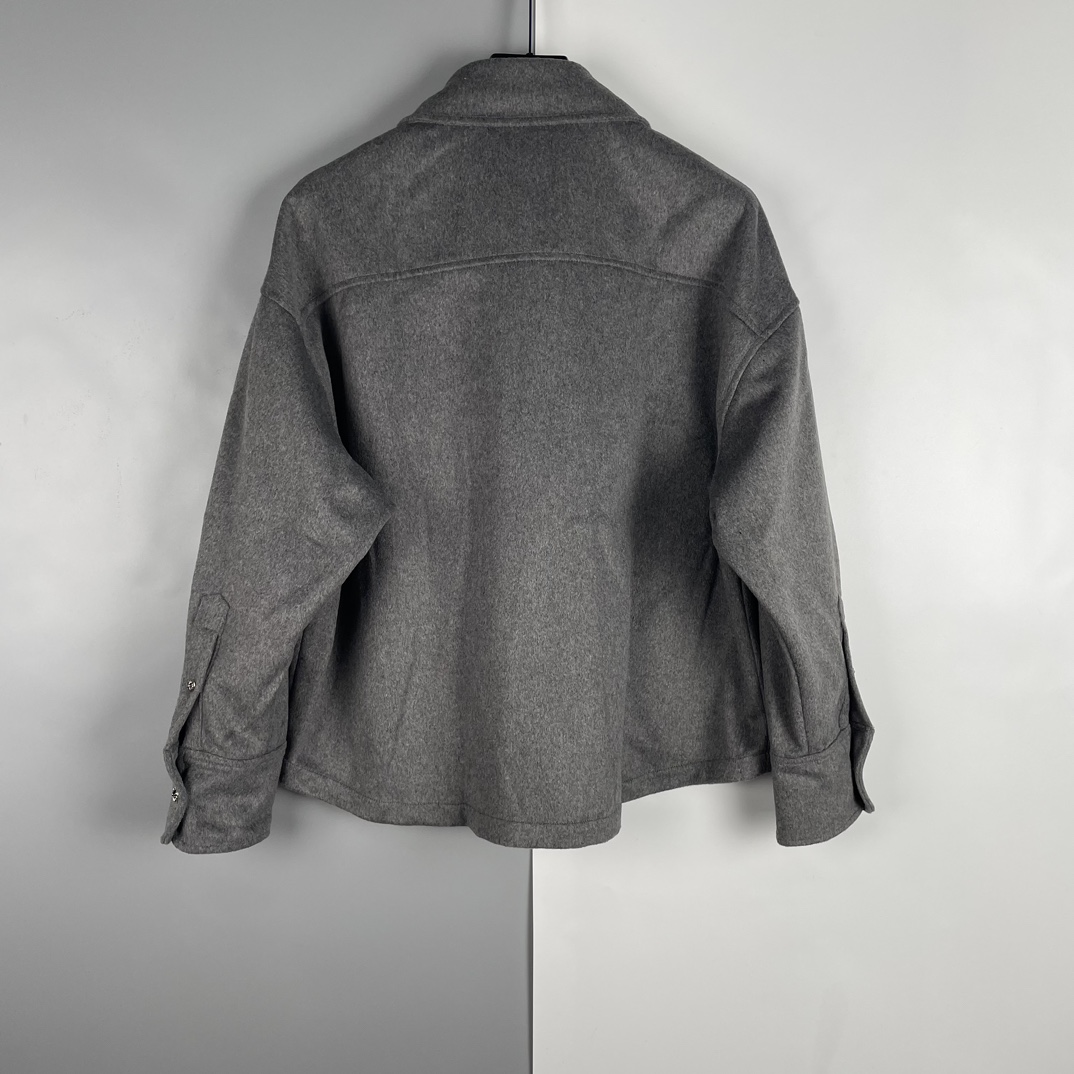 ChormeHearts克罗心CH22FW银扣羊绒衬衫夹克外套