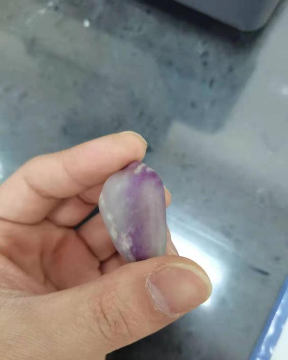 且末和田玉紫色,一坨和田玉