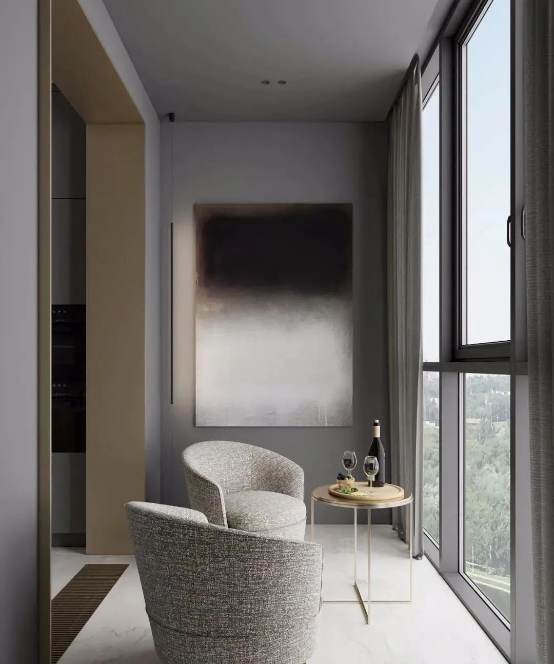 断桥式门窗阳台,班帝门窗