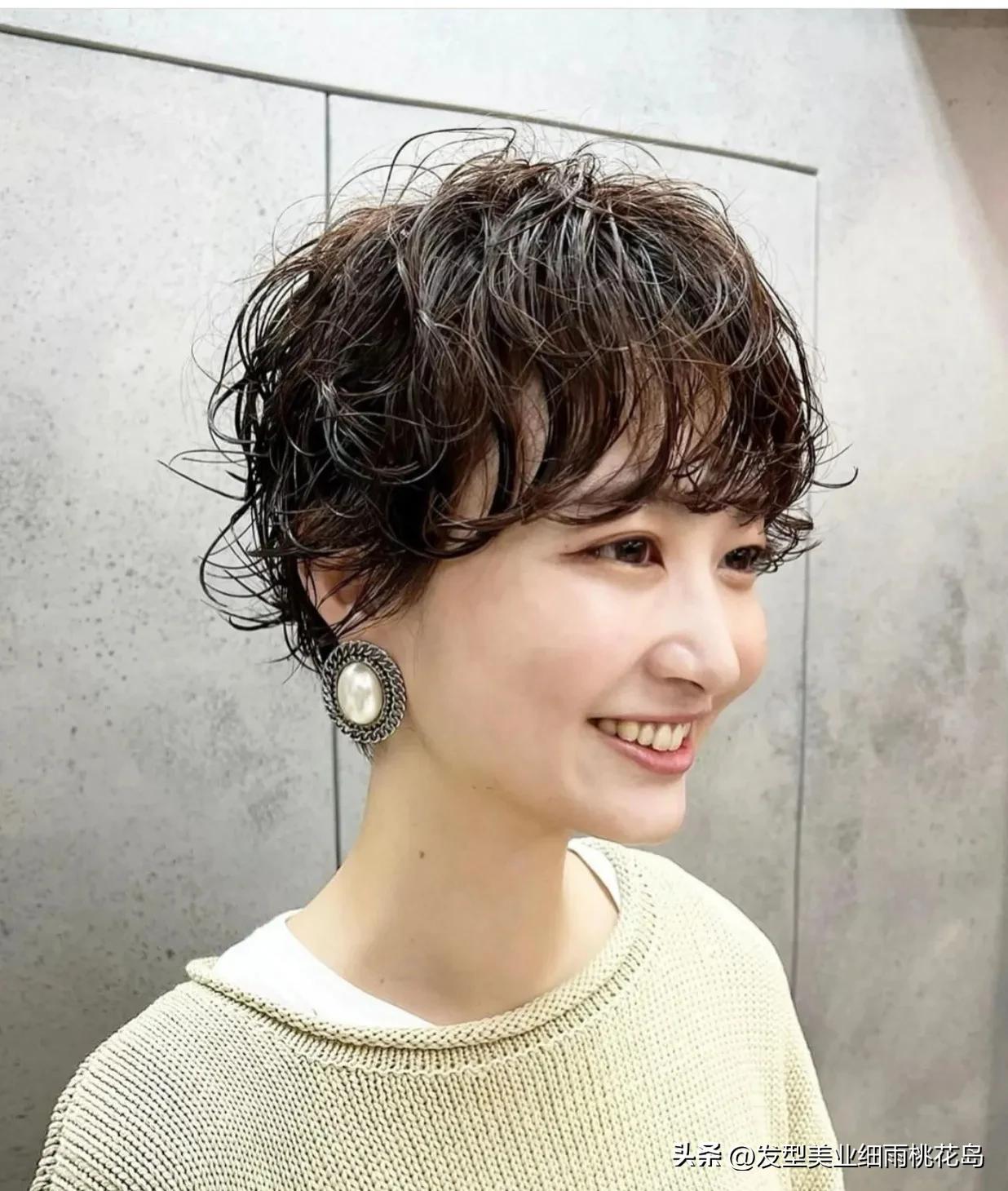 短发烫发超飒,超飒超短烫发