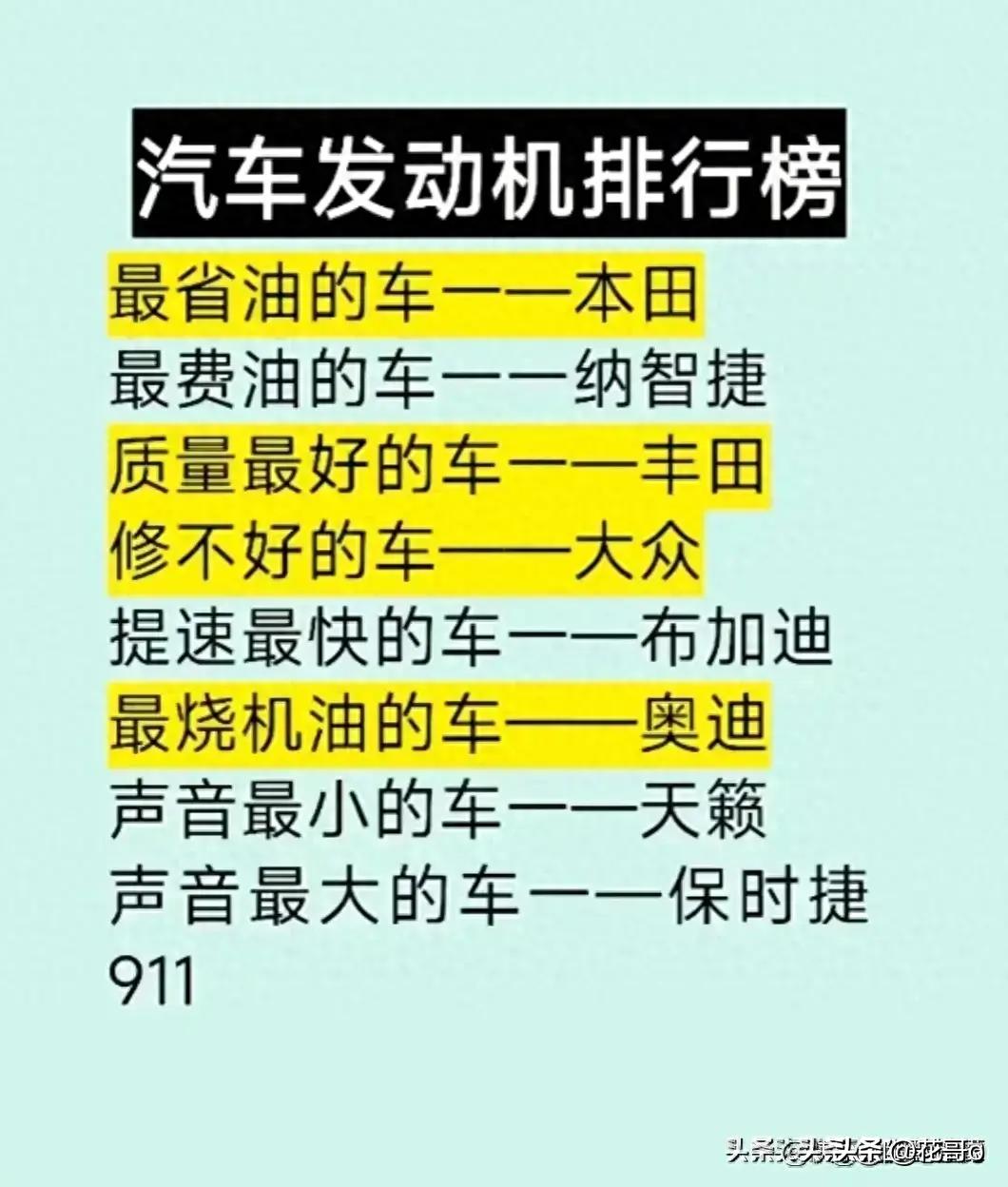 世界上最好的发动机排行榜前十名,最新十大汽车发动机排名