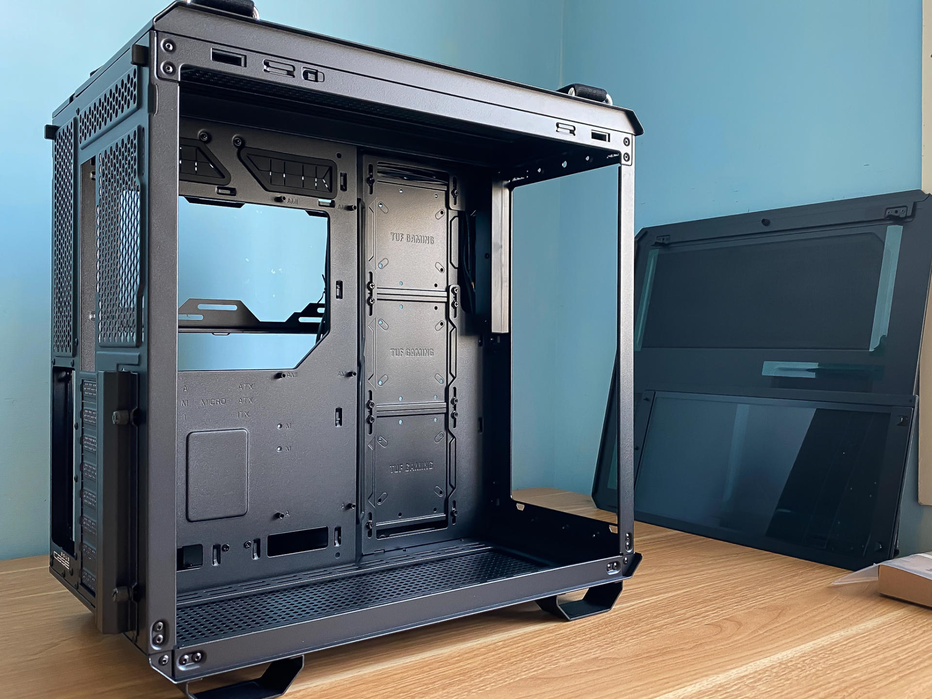 华硕tuf502机箱评测,tuf502弹药库风道布置教程