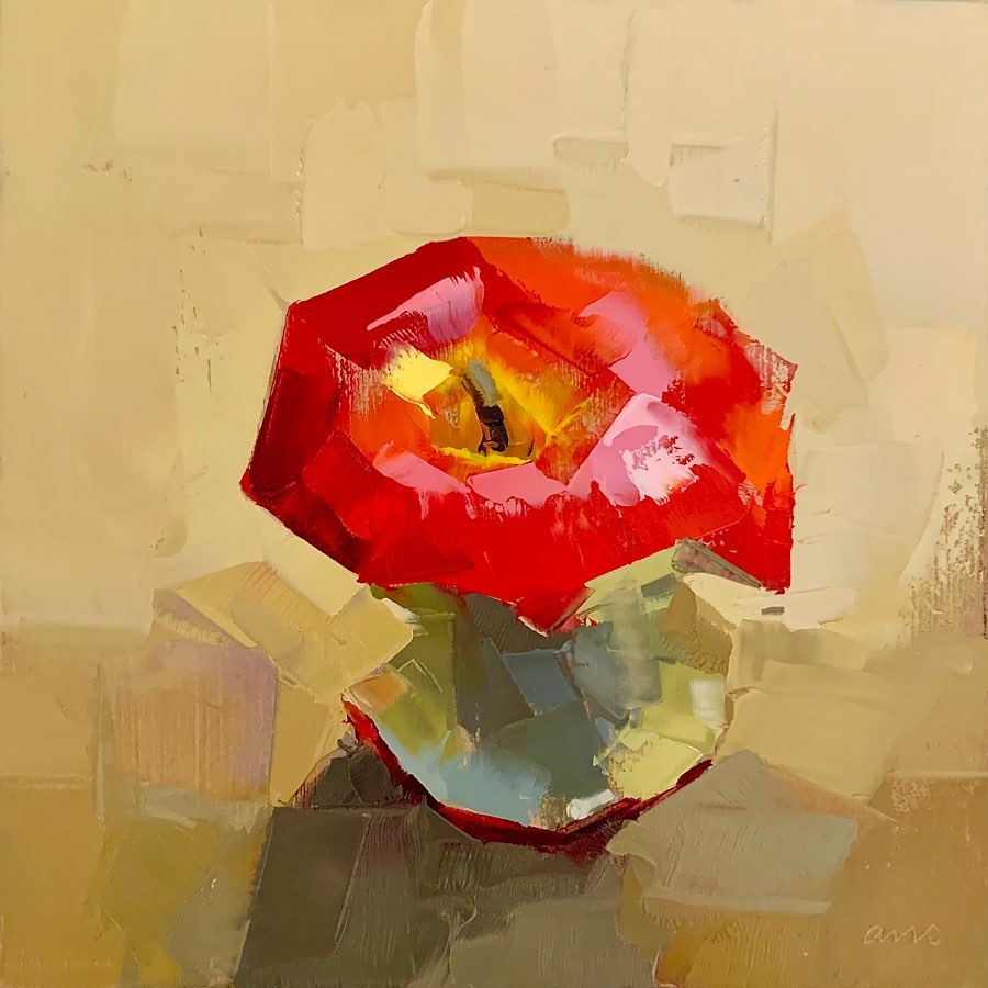 大色块静物油画,油画静物花卉色块