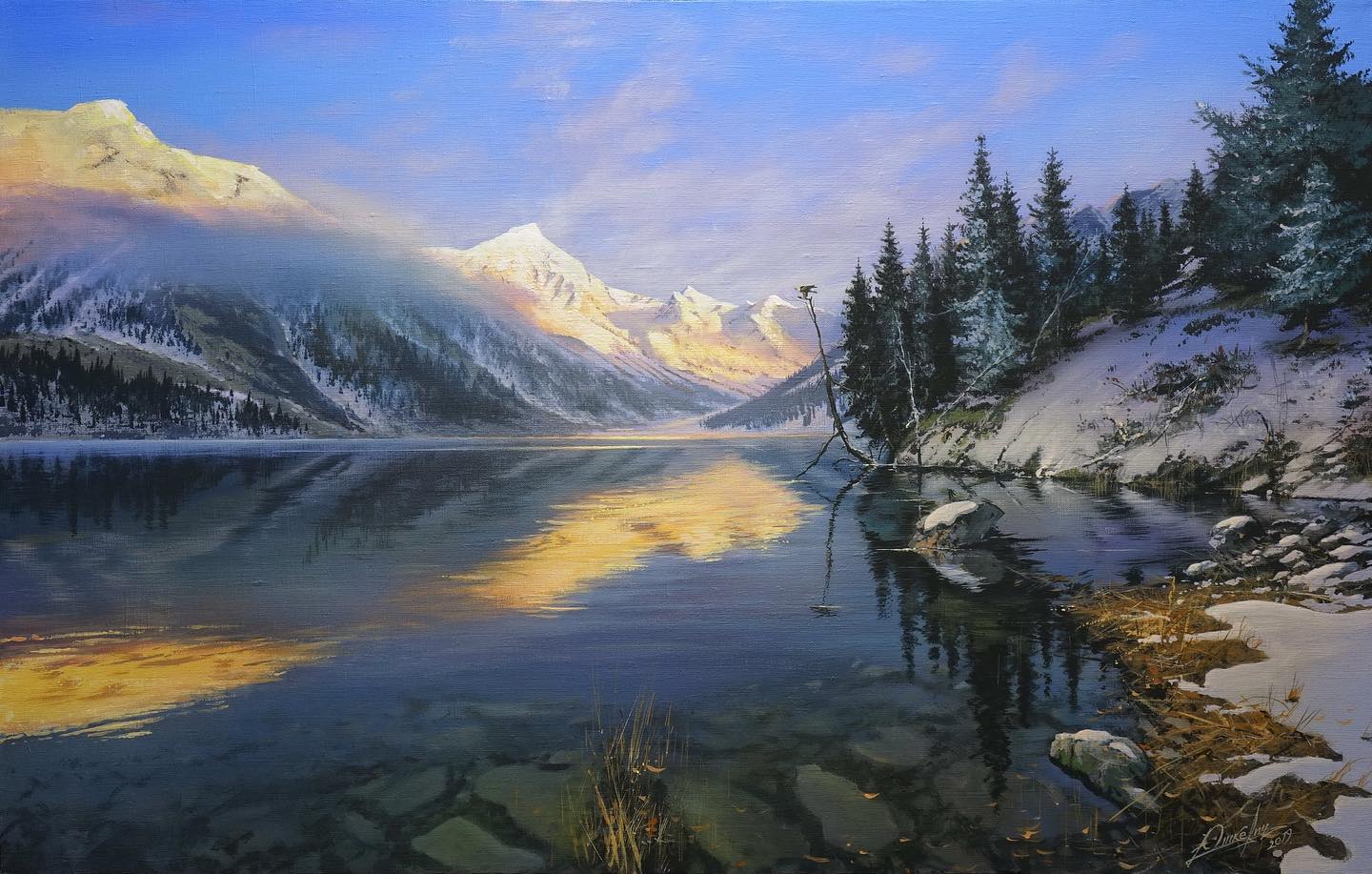 画家维克多风景画图片,维克多丙烯风景画颜料