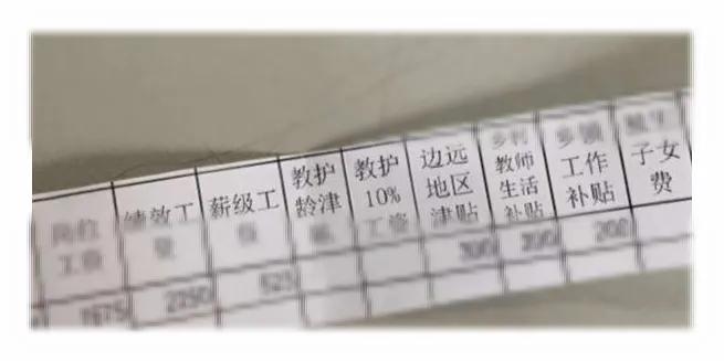 教师工资条明细四川,小学在编教师工资条明细