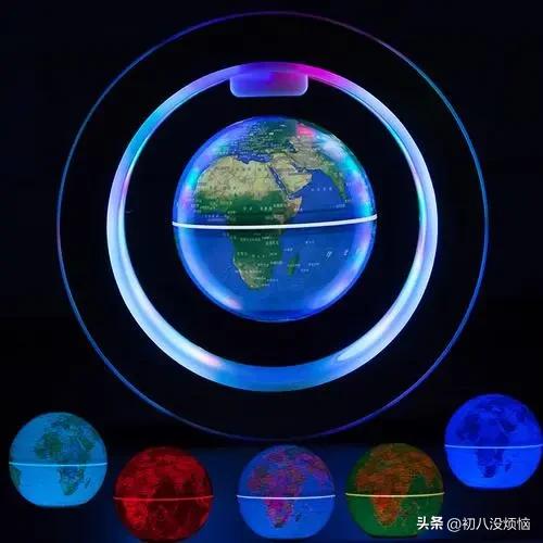 磁悬浮地球仪灯超大号,发光磁悬浮地球仪180度