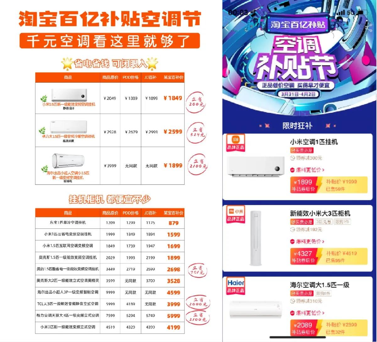 百亿补贴的空调,淘宝百亿补贴买空调靠谱吗