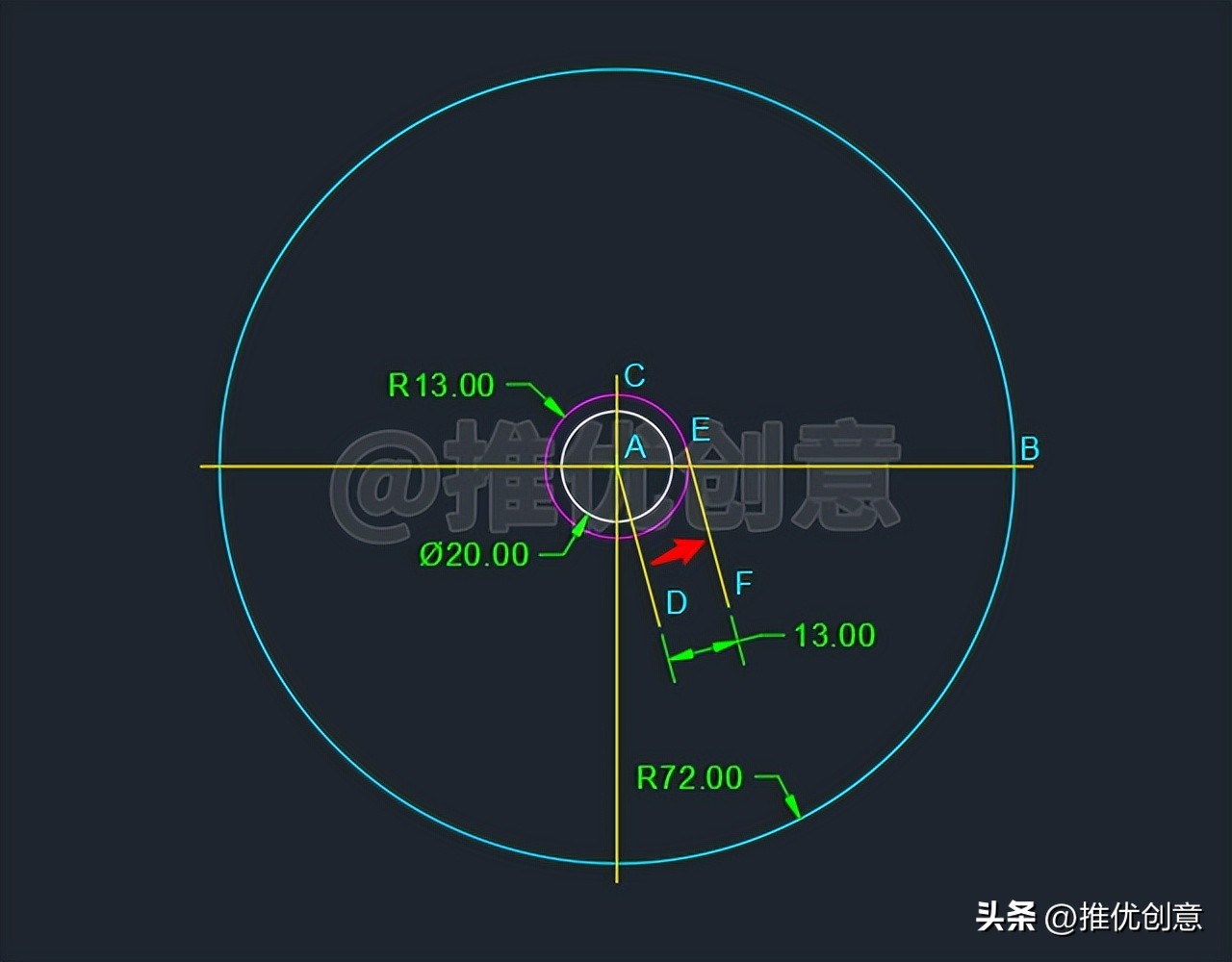 cadr22圆弧的绘制,cad2007怎么画r10的圆弧