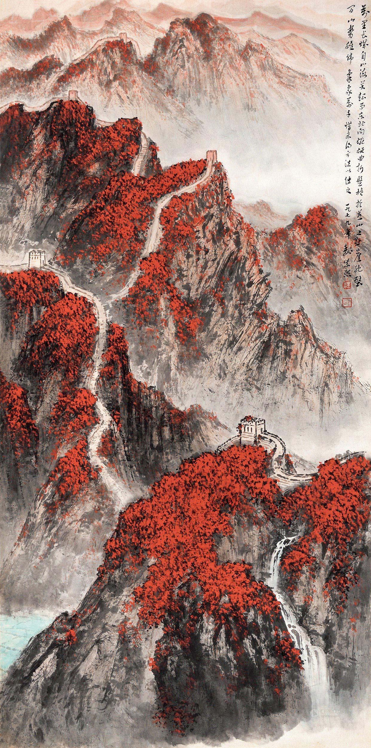 万里长城的作品,最经典的万里长城山水画霸气