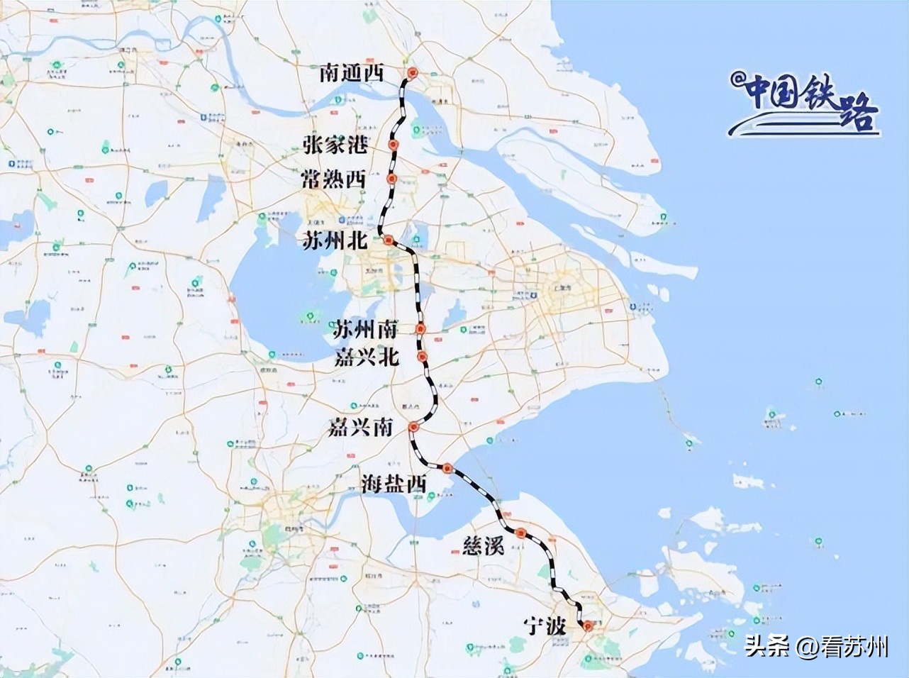 官宣通苏嘉甬高铁新线路图,通苏嘉甬高铁宁波段什么时候开工