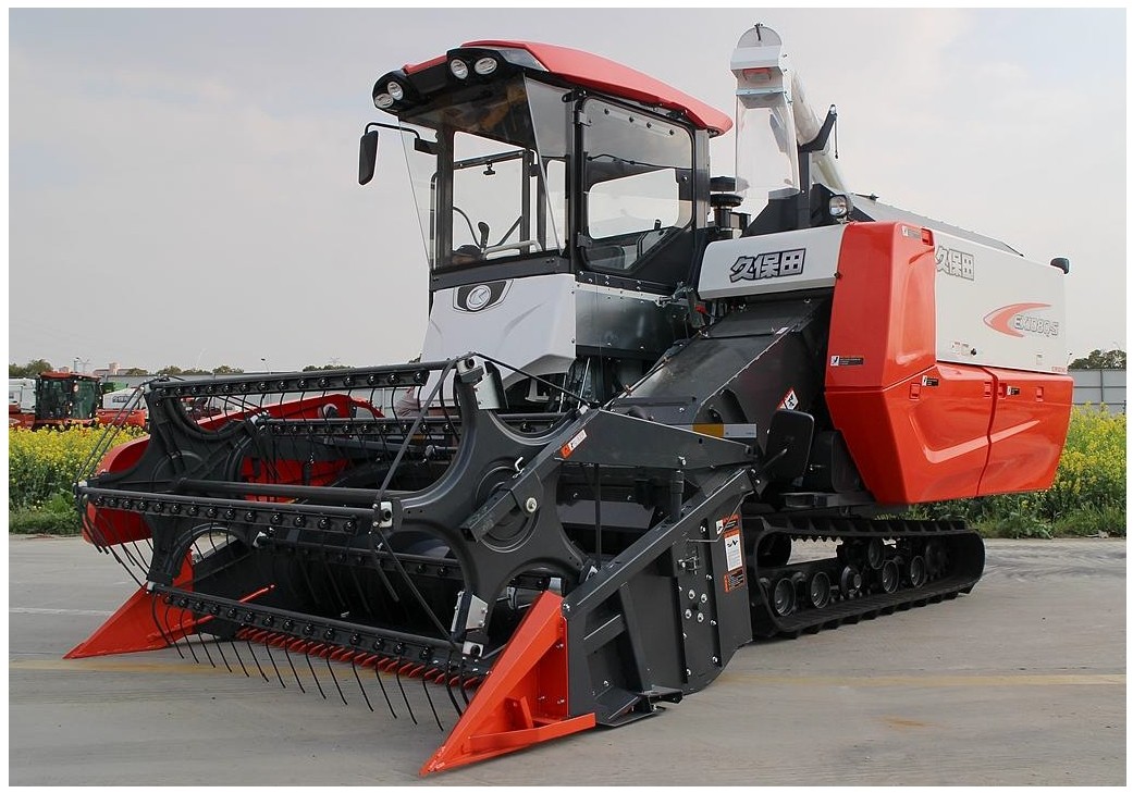 沃得锐龙五米收割机2018新款,沃得锐龙收割机pk久保田988收割机