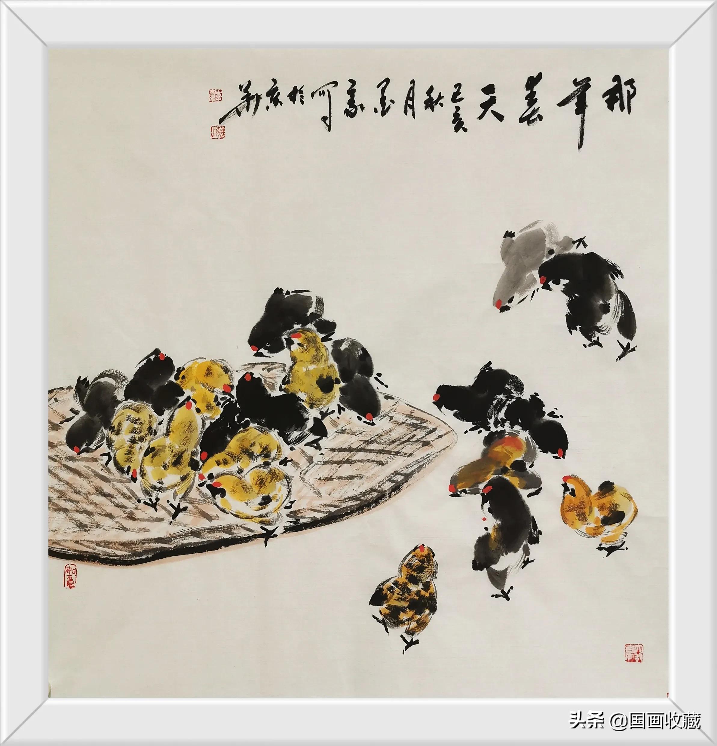 墨豪画鸡高清大图,墨豪画鸡创意作品