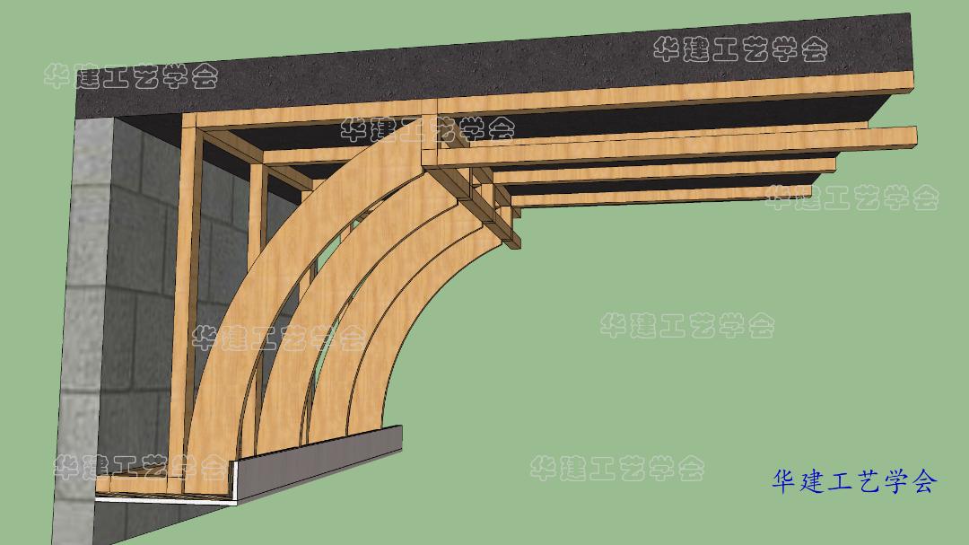 阳台包弧形吊顶施工图,弧形吊顶在施工图中怎么表示出来
