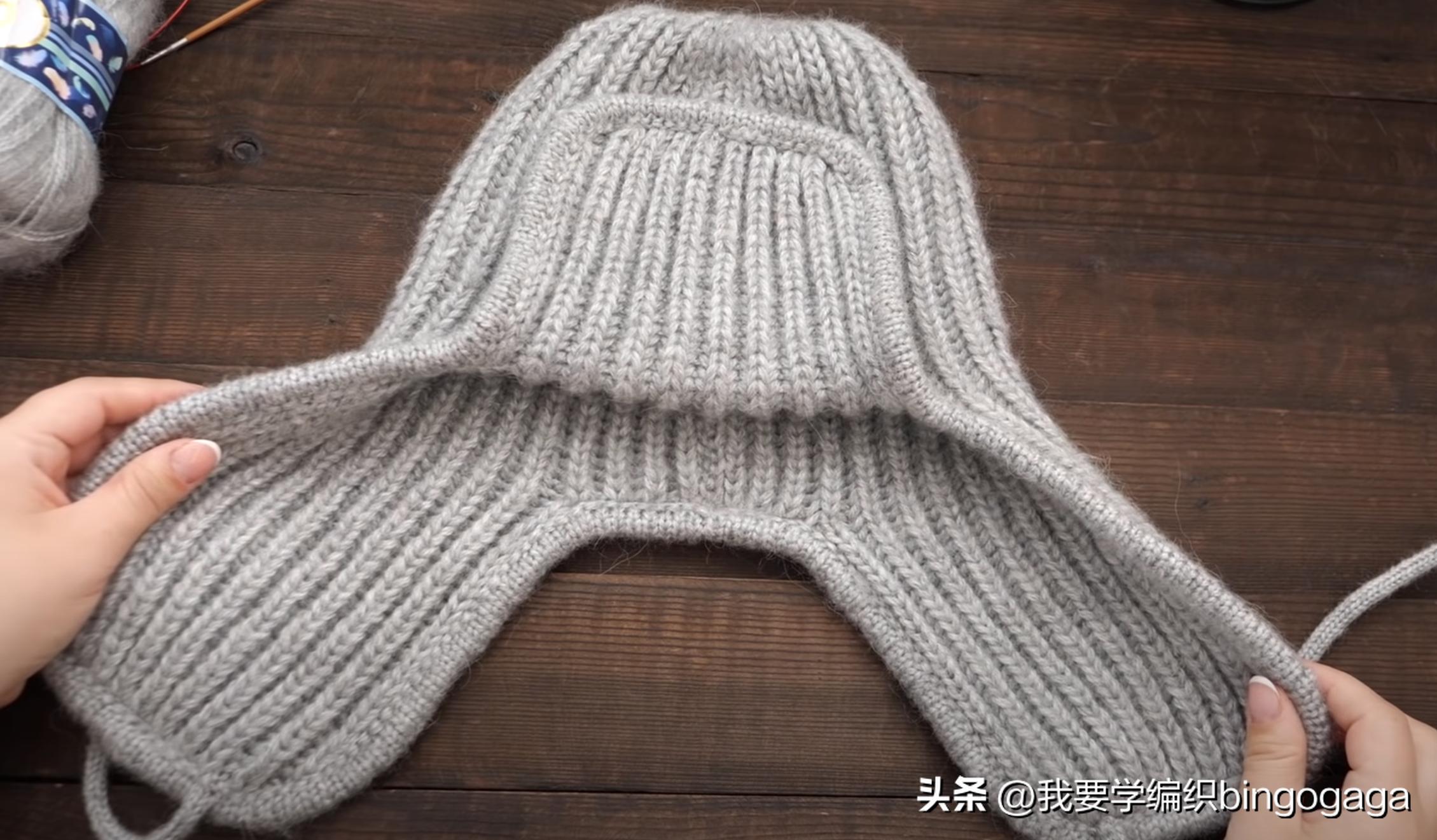 新款兔耳帽风雪帽编织教程,半檐冬季保暖帽编织教程