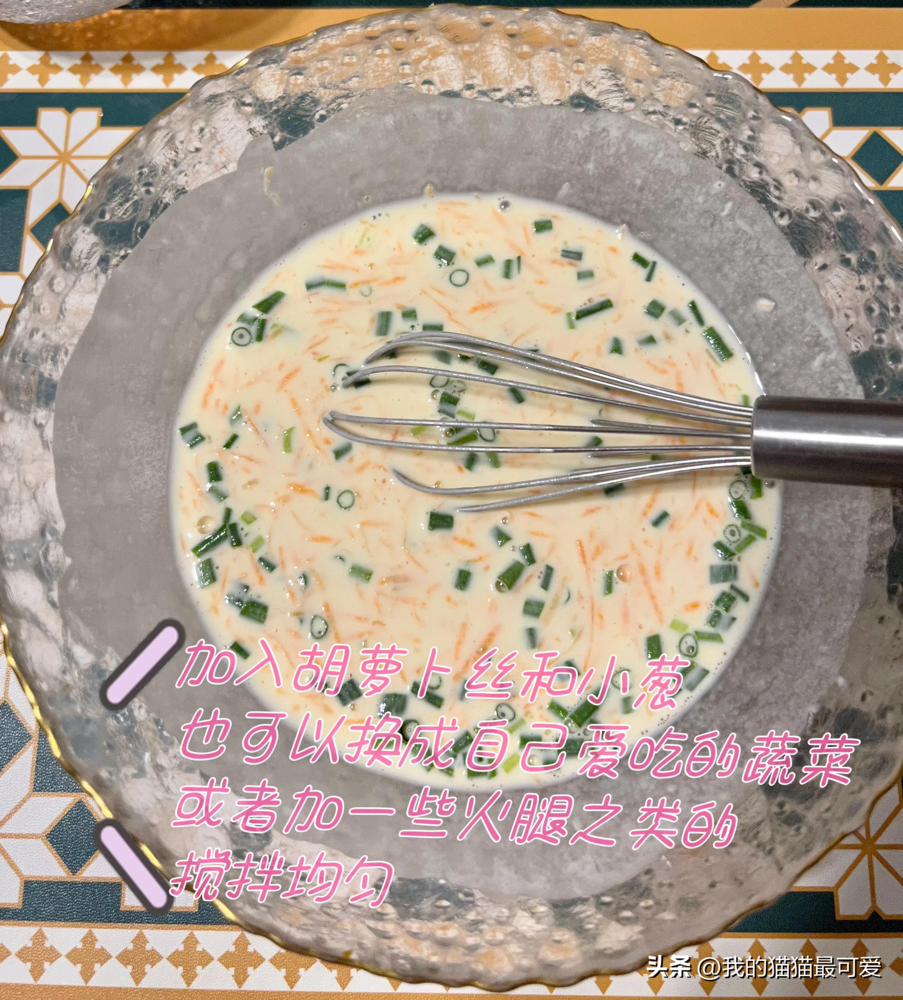 早点米粉饼怎么做,早餐糯米粉鸡蛋饼简单做法