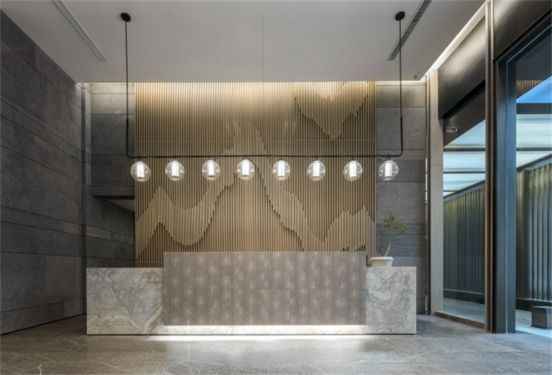 前厅隔断墙装修,前厅设计装修效果图办公室