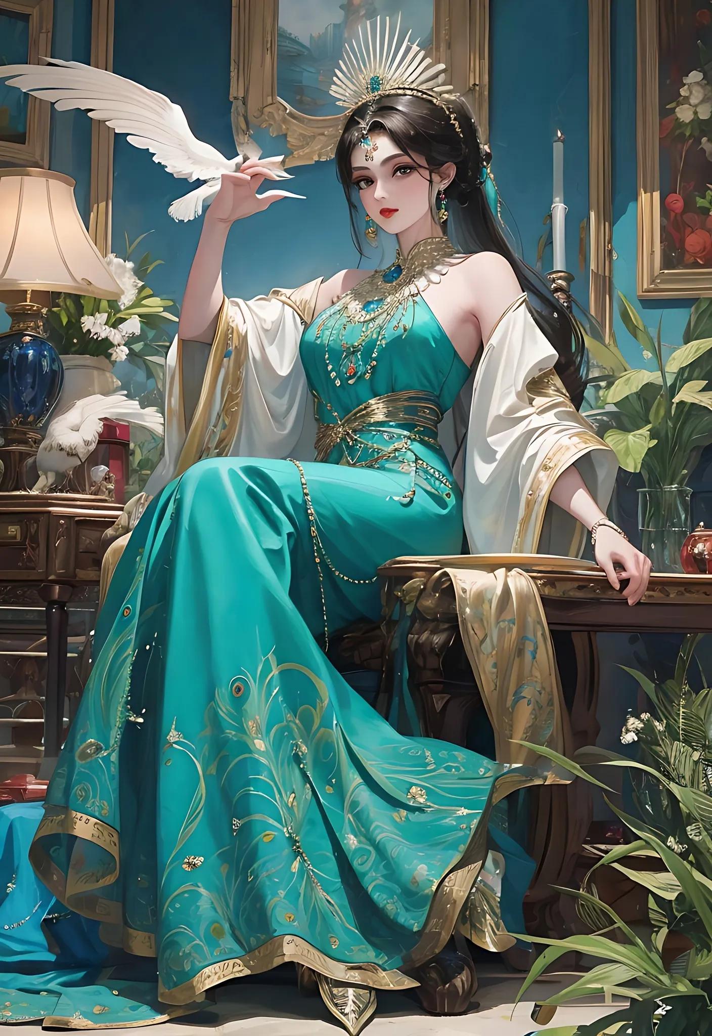 绝美孔雀公主,今日分享惊艳到你的古诗词