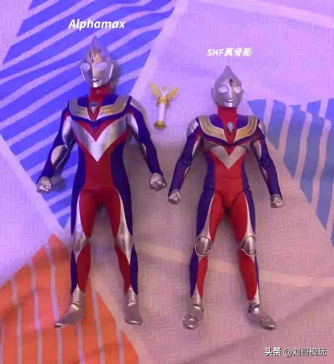 迪迦alphamax和真骨雕,alphamax迪迦奥特曼实拍