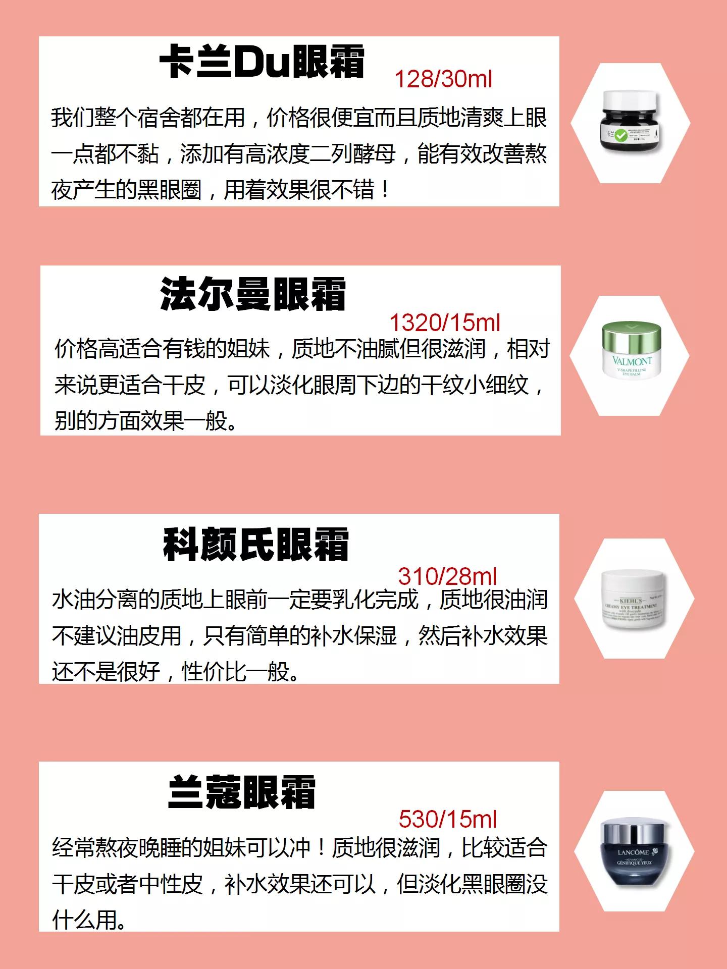 几款好用还不贵的眼霜,别乱花钱了