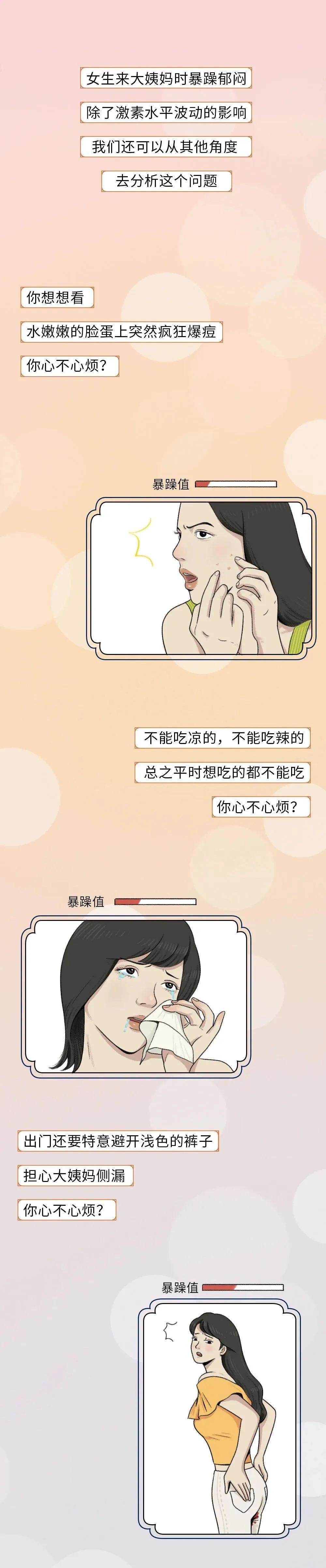 漫画解读女生来大姨妈,女生大姨妈来的全过程