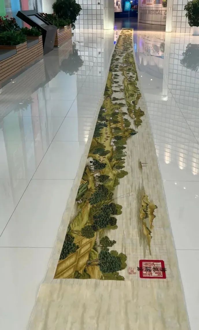 超长清明上河图十字绣,30米长清明上河图十字绣