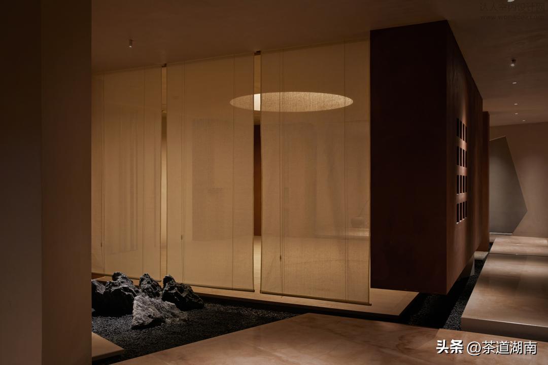 不装吊顶的禅意茶室装修效果图,广东禅意茶室私人会所包厢设计