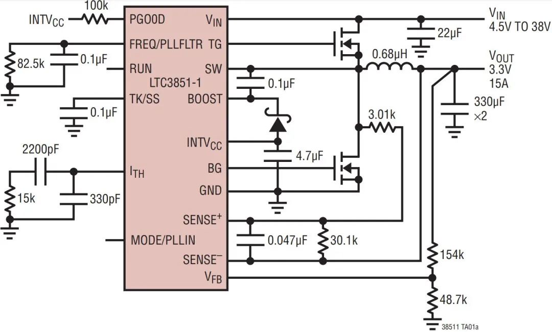 外置开关同步降压控制器-单相单输出