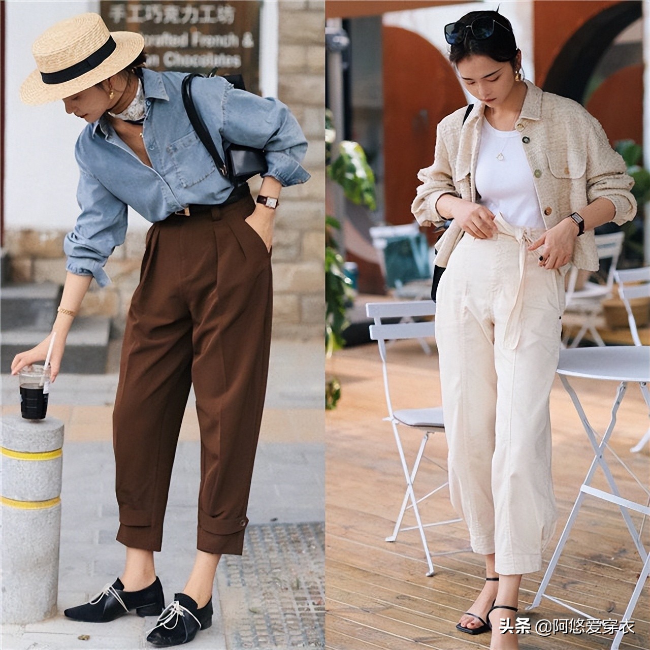 九分裤牛仔阔腿裤秋冬,显瘦阔腿裤推荐冬季九分裤