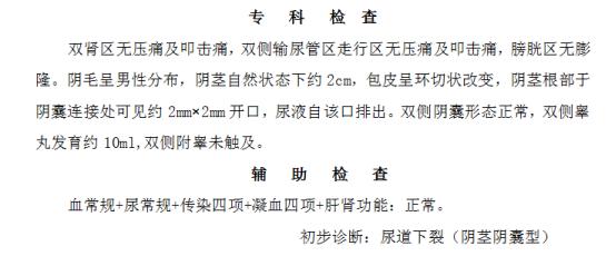 尿道下裂手术男孩,男子尿道重建手术