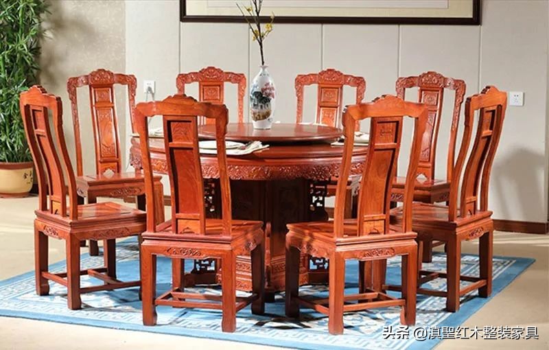 华丽红木家具餐桌,苏式红木家具餐桌
