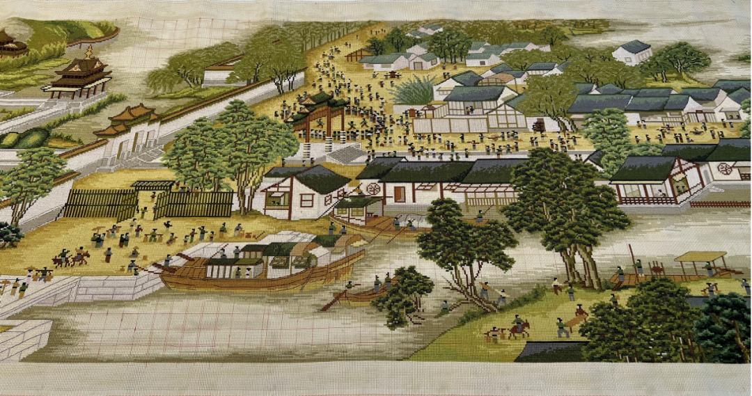 超长清明上河图十字绣,30米长清明上河图十字绣