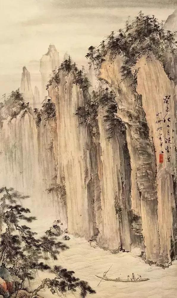 寓意好的庭院名家山水画欣赏,画川江山水画名家