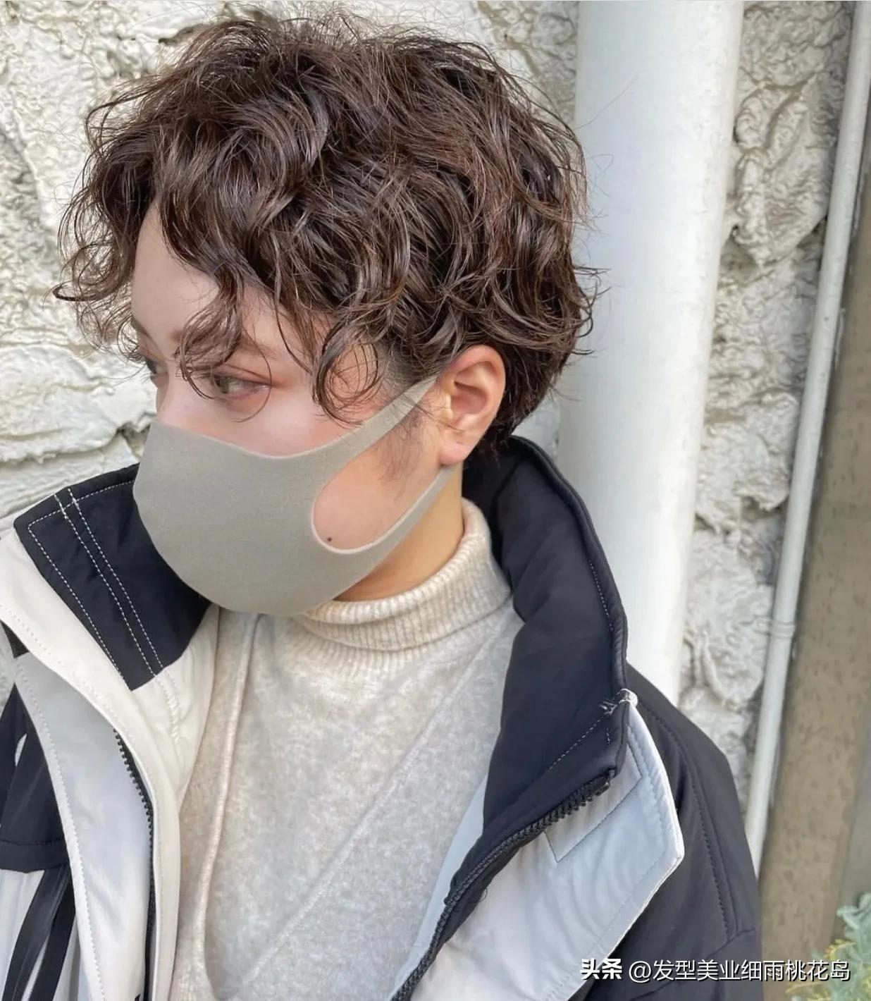短发烫发超飒,超飒超短烫发