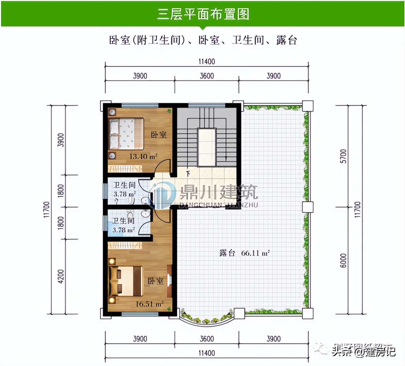 农村二层平屋顶现代风别墅100平方,农村新中式风格二层别墅大全