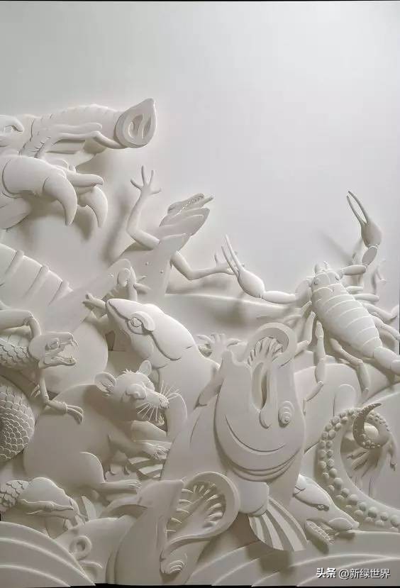 纸艺作品绘画,千变万化的纸艺术作品