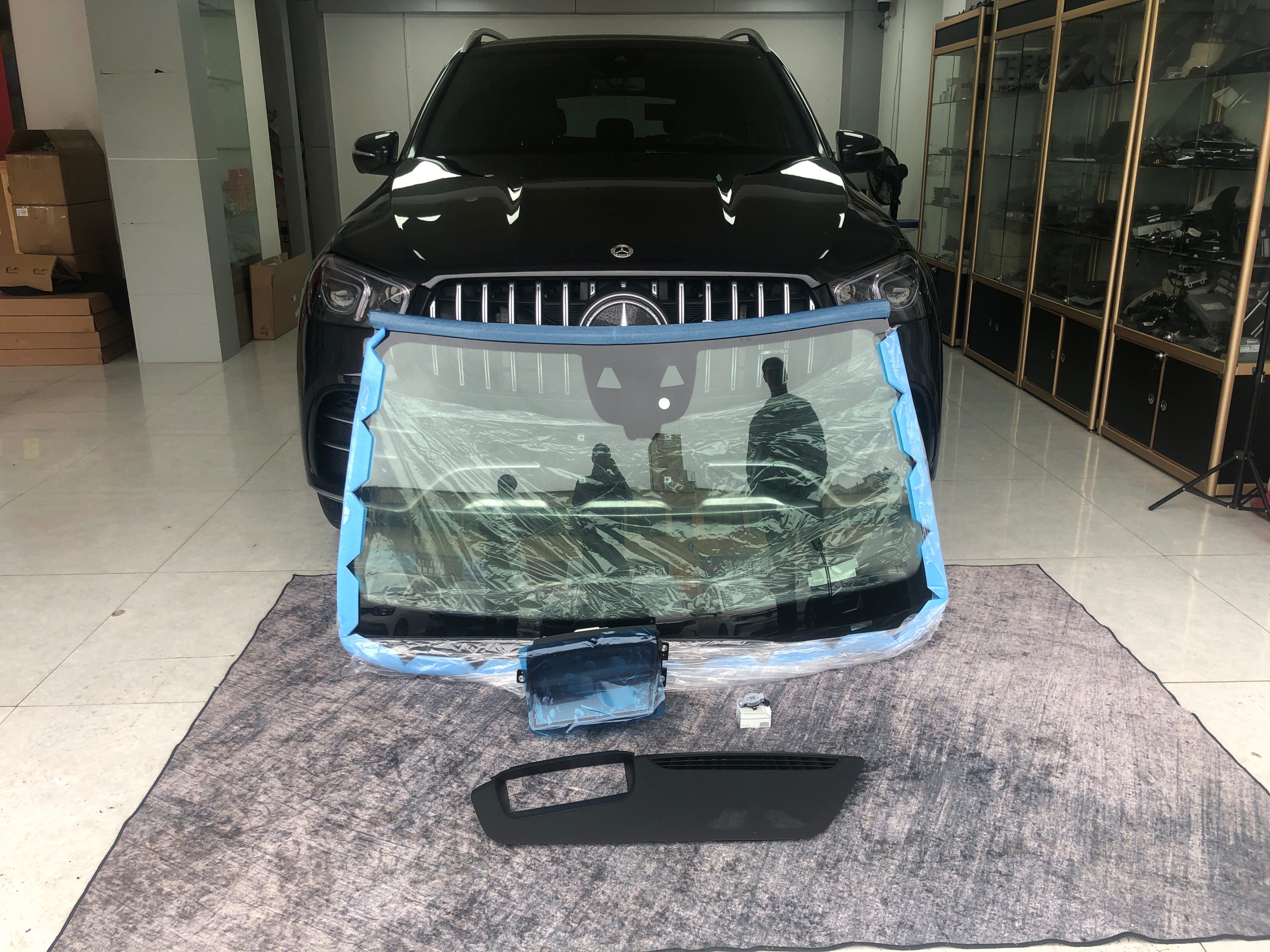 奔驰amggle53车辆功能按键讲解,gle53amg2024款抬头显示功能