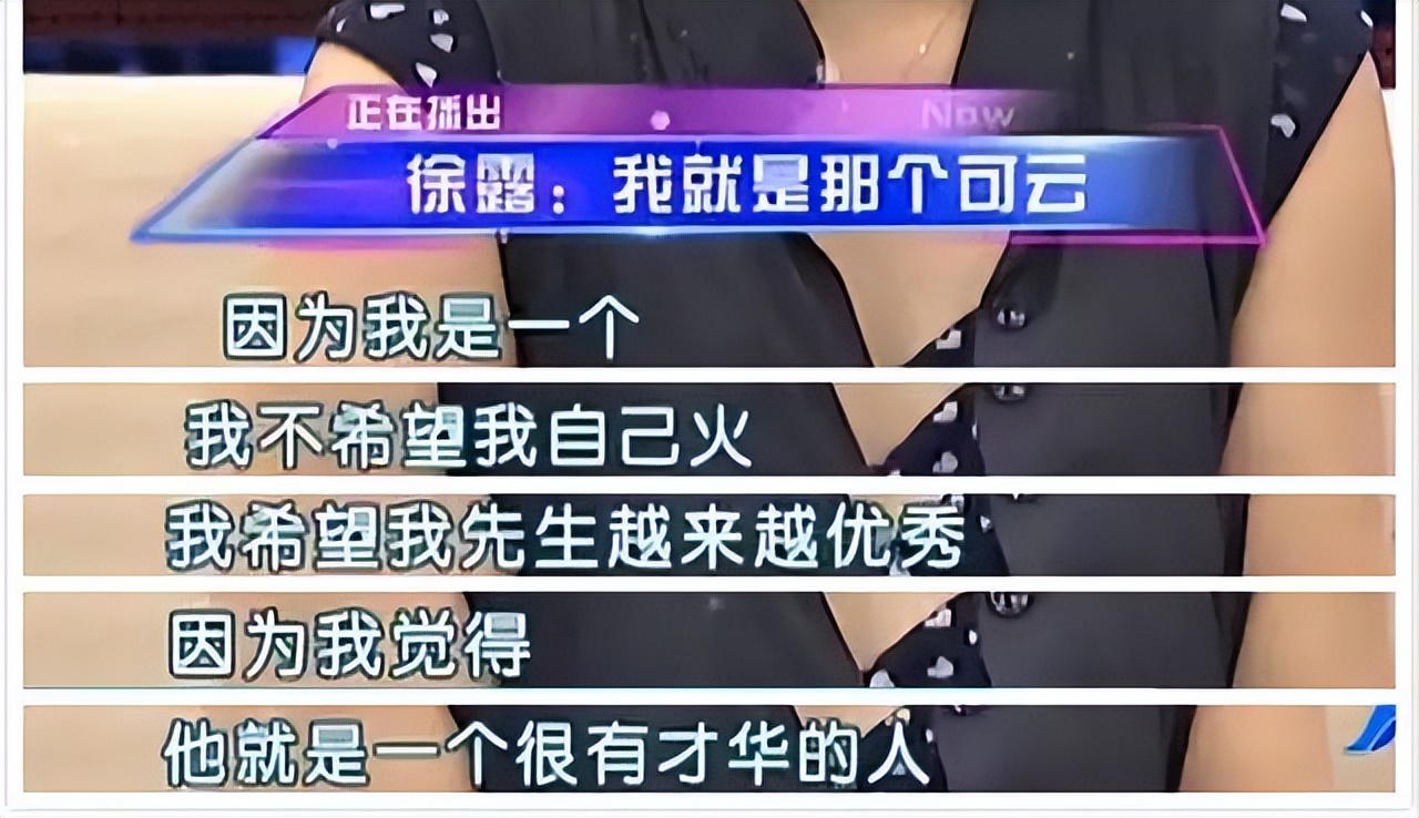 徐露可云近况,可云徐璐当红时