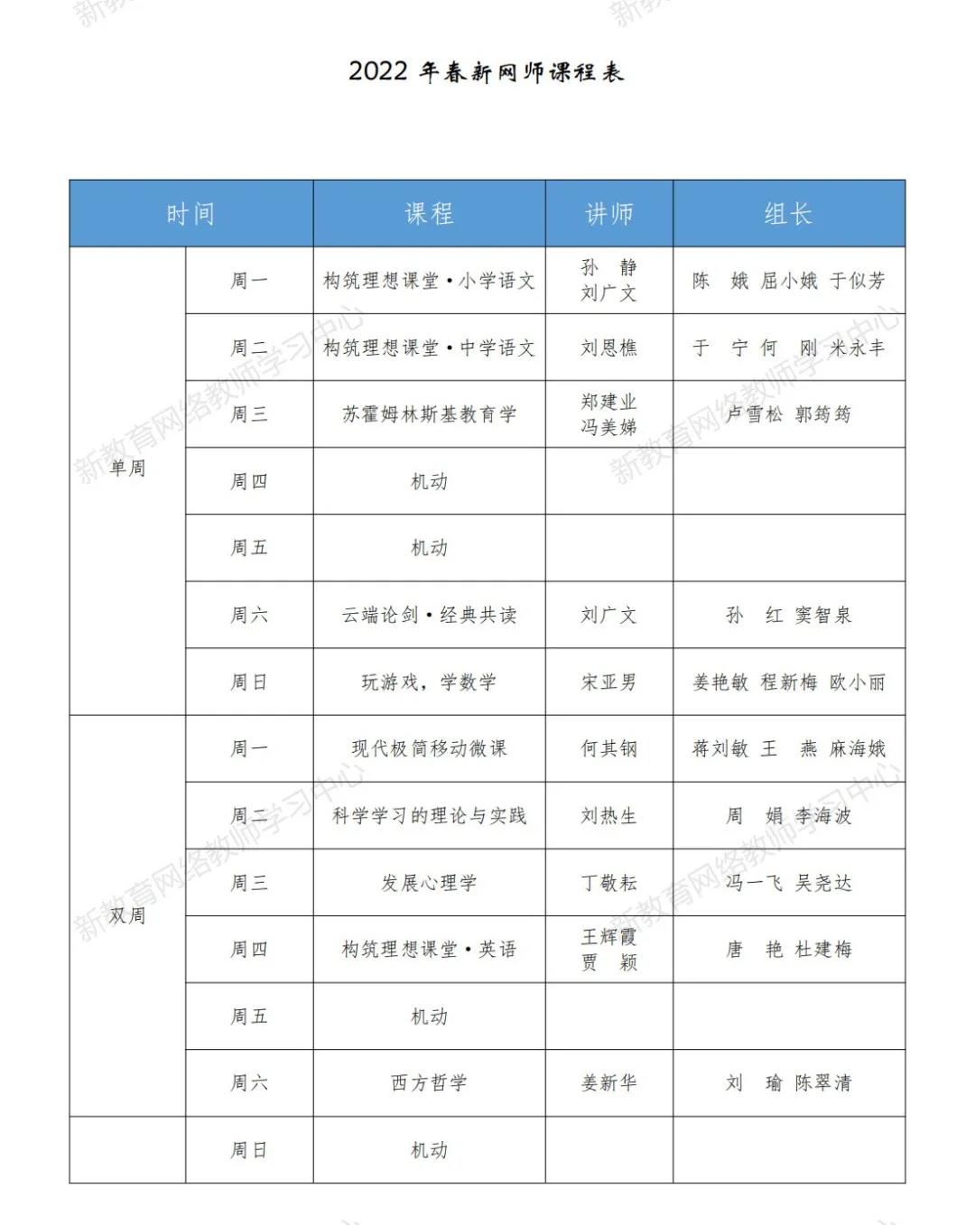 新课程学习辅导统编版,新网师课程计划
